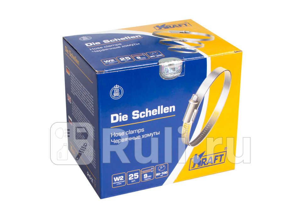 Хомут нержавсталь 80 х 100 мм Kraft KRAFT KT 880412 130₽