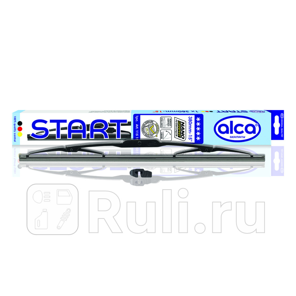 Щетка стеклоочистителя каркасная 380 мм15 START Alca 115150 280₽