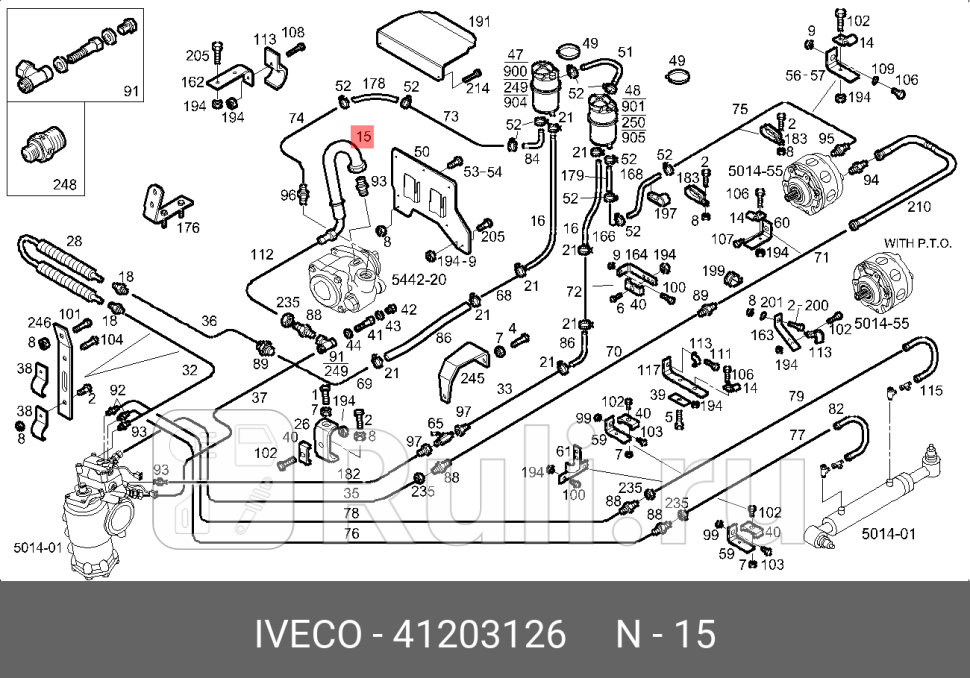 шланг бака ГУРL 350mmIVECO IVECO 41203126 4880₽