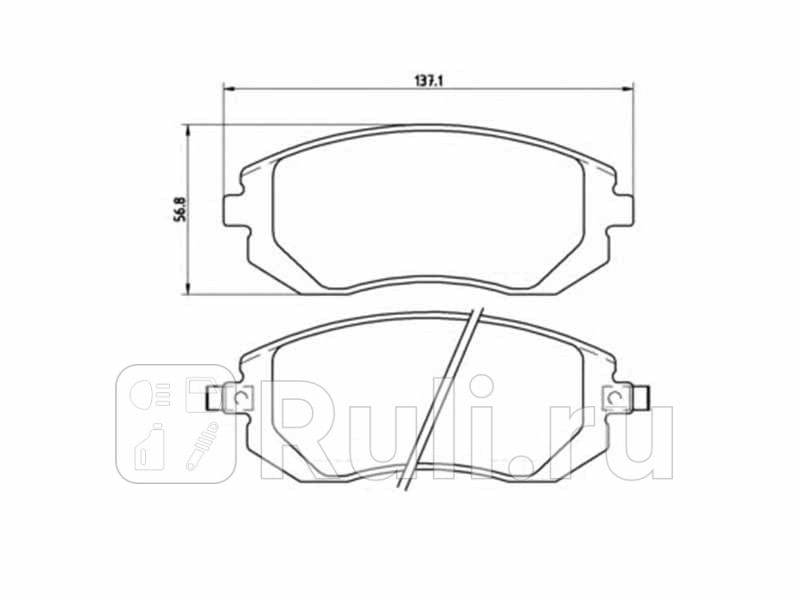 Колодки тормозные дисковые передние для Toyota GT86 2012-2020 BREMBO P 78 013 3000₽