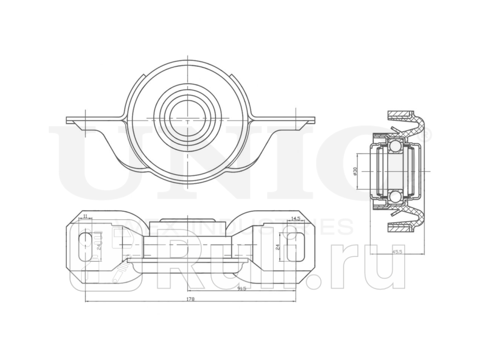 Опора карданного вала UNIO RMP-15169 2120₽