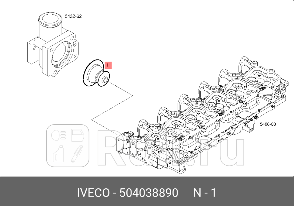 термостат 81градCIveco IVECO 504038890 0₽