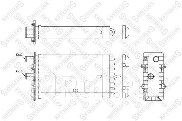 Радиатор печки VW T4 18-28iD 90-03 STELLOX 10-35079-SX 1380₽
