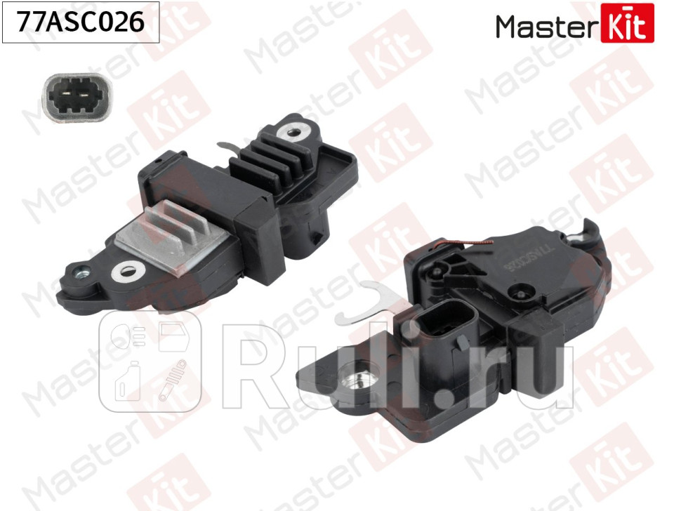 Регулятор напряжения генератора OPEL ASTRA G H CORSA D 77ASC026 MASTERKIT 77ASC026 2160₽