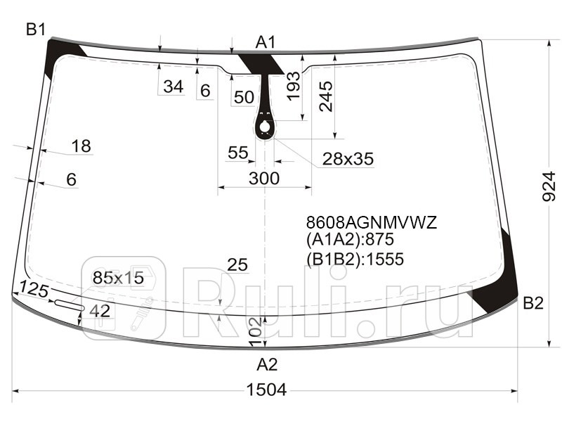 Лобовое стекло для Audi A7 4G 2010-2014 FUYAO 8608AGNMVWZ 10810₽