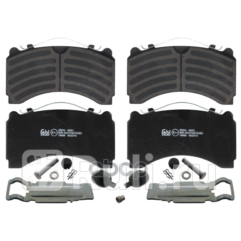 Колодки тормозные задние дисковые к-кт Febi 16996 0₽