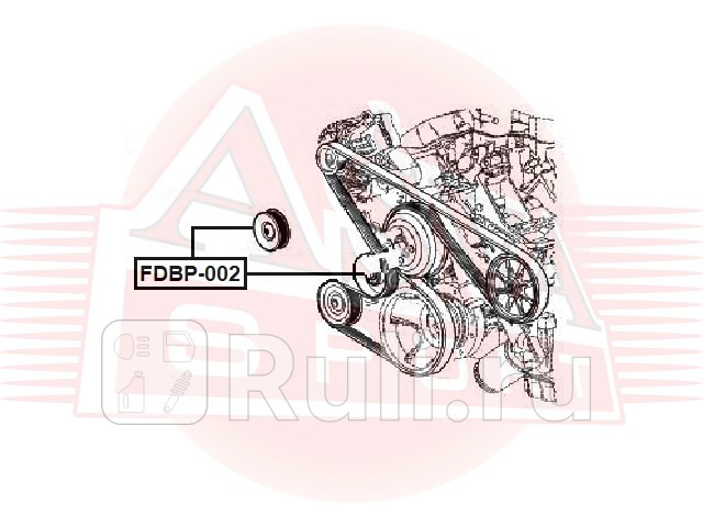 Ролик обводной ASVA FDBP-002 990₽