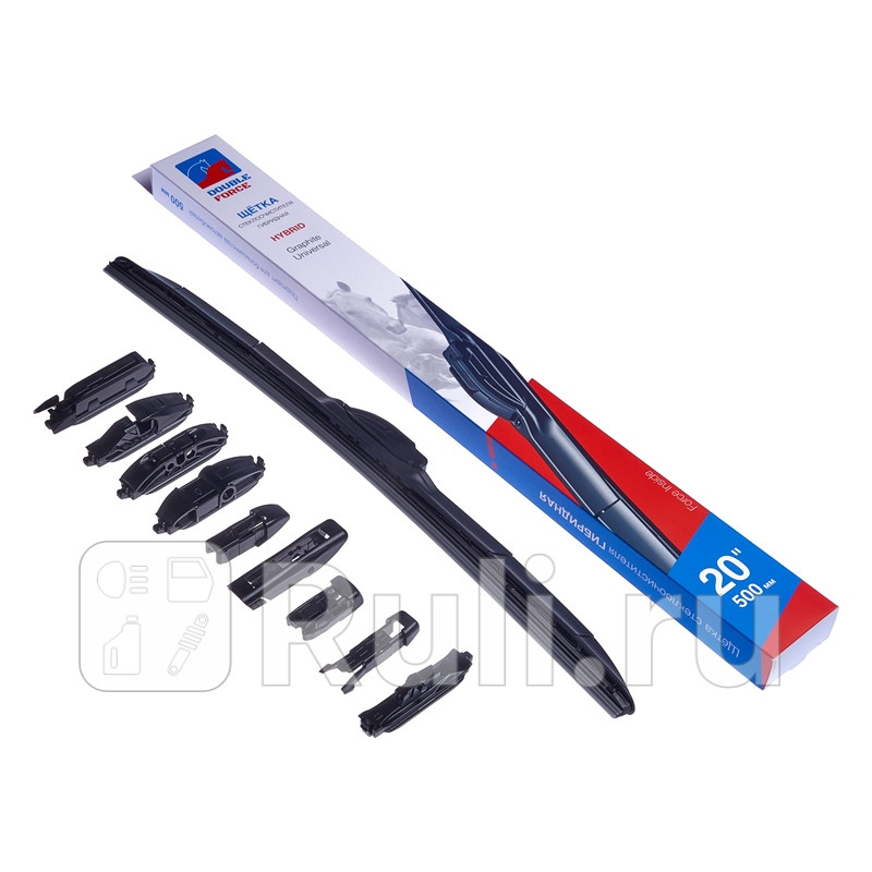 Щетка стеклоочистителя гибридная 500 мм 20 500 мм 20 DOUBLE FORCE DFHY20 630₽
