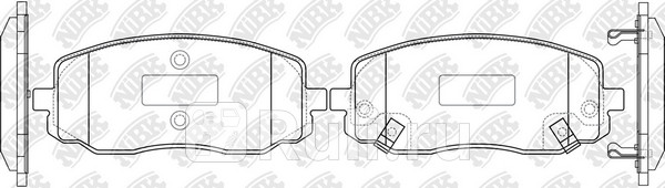 Колодки тормозные дисковые передние для Hyundai i10 2013-2016 NIBK PN0438 2540₽