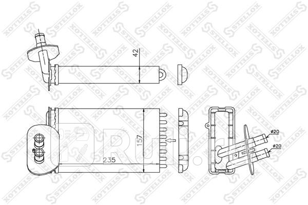 Радиатор печки VW T4 all 90 STELLOX 10-35048-SX 1500₽