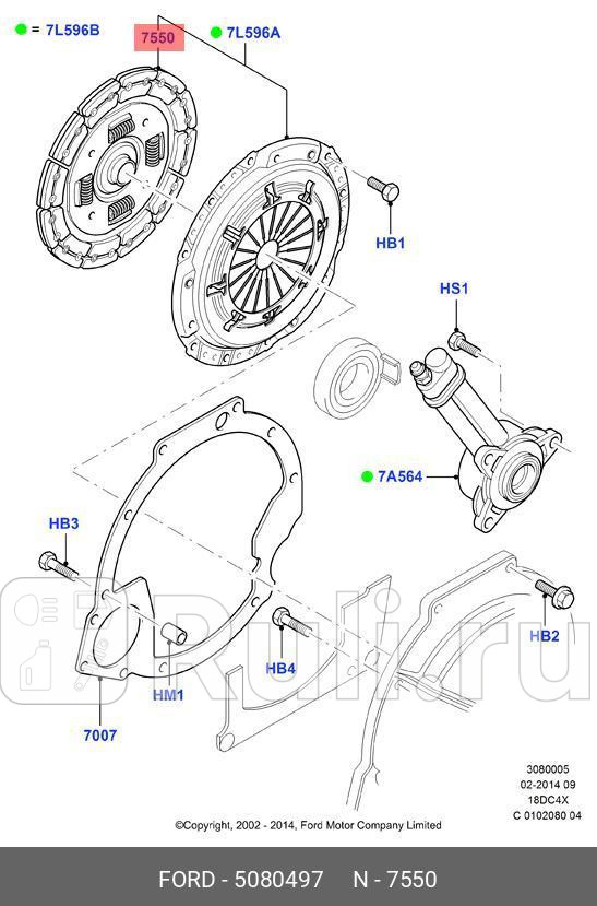 ДИСК СЦЕПЛЕНИЯ FORD 5 080 497 0₽