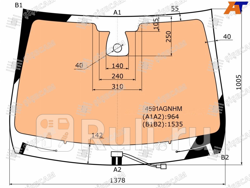 Лобовое стекло для Lada XRAY (2015-2021) SISECAM 4591AGNHM