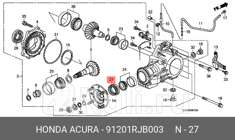 Сальник 42x67x9 HONDA 91201RJB003 0₽