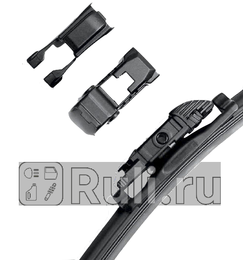 Щетка стеклоочистителя ВАЗ 2180 Lada Vesta Renault Duster 16- 45см 18 бескаркасная FENOX WB45220 780₽