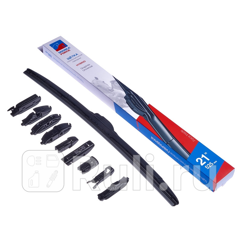 Щетка стеклоочистителя гибридная 525 мм 21 525 мм 21 DOUBLE FORCE DFHY21 650₽