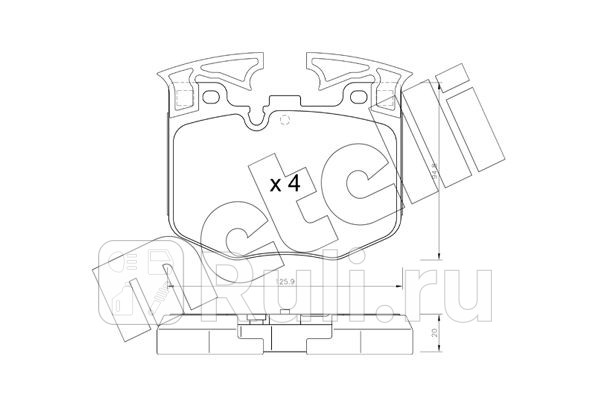 Колодки тормозные  Metelli 22-1146-0