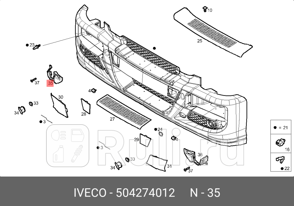 Облицовка птф пр IVECO 504274012 0₽