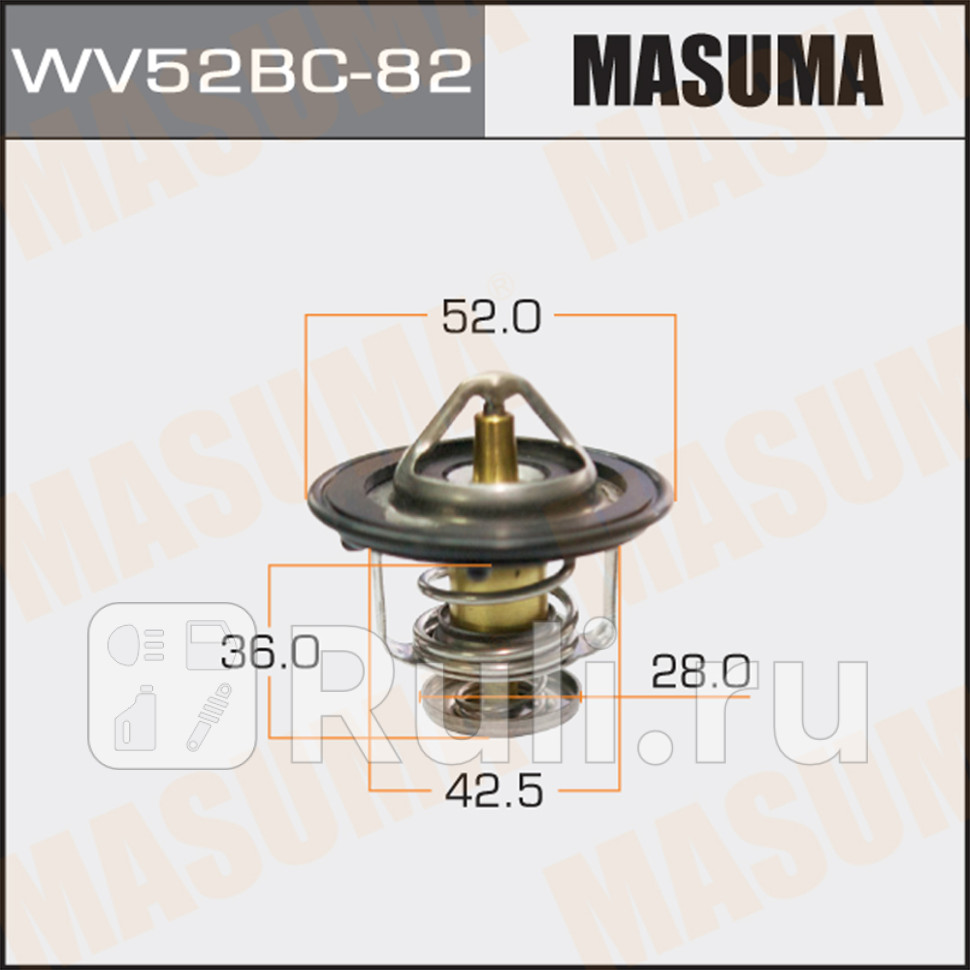 Термостат Honda Accord 08-15 Civic 03- Fit Jazzz 02- Stream Stepwgn MASUMA MASUMA WV52BC-82 730₽