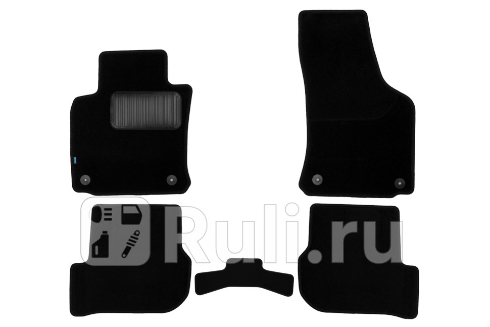 Коврики в салон 5 шт. для Skoda Octavia A5 (2004-2009) Klever KLEVER03450822110kh