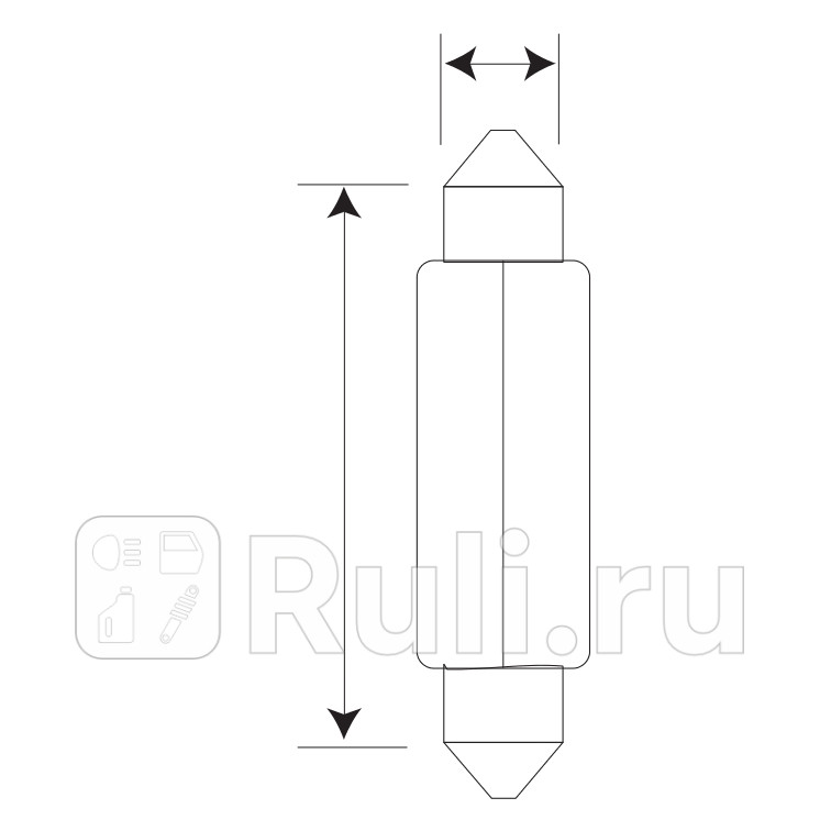 Лампа 24 V 5 W салонная пальчиковая T11 МАЯК 62405c МАЯК 62405c 30₽