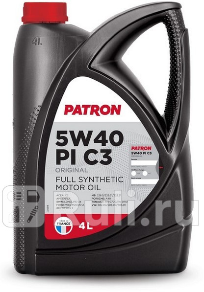 Масло моторное синтетическое 4л-для легковых автомобилей ACEA C3 API SNCF BMW LL-04 WSS-M2C917-A PATRON 5W40 PI C3 4L ORIGINAL 4010₽