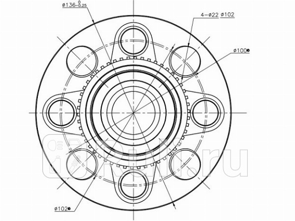 Ступичный узел задн HONDA ORTHIA EL12 PARTNER EY79 c ABS NTN HUB155-13 6960₽