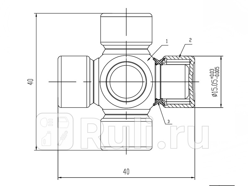 Крестовина рулевая SAT ST-1540 390₽