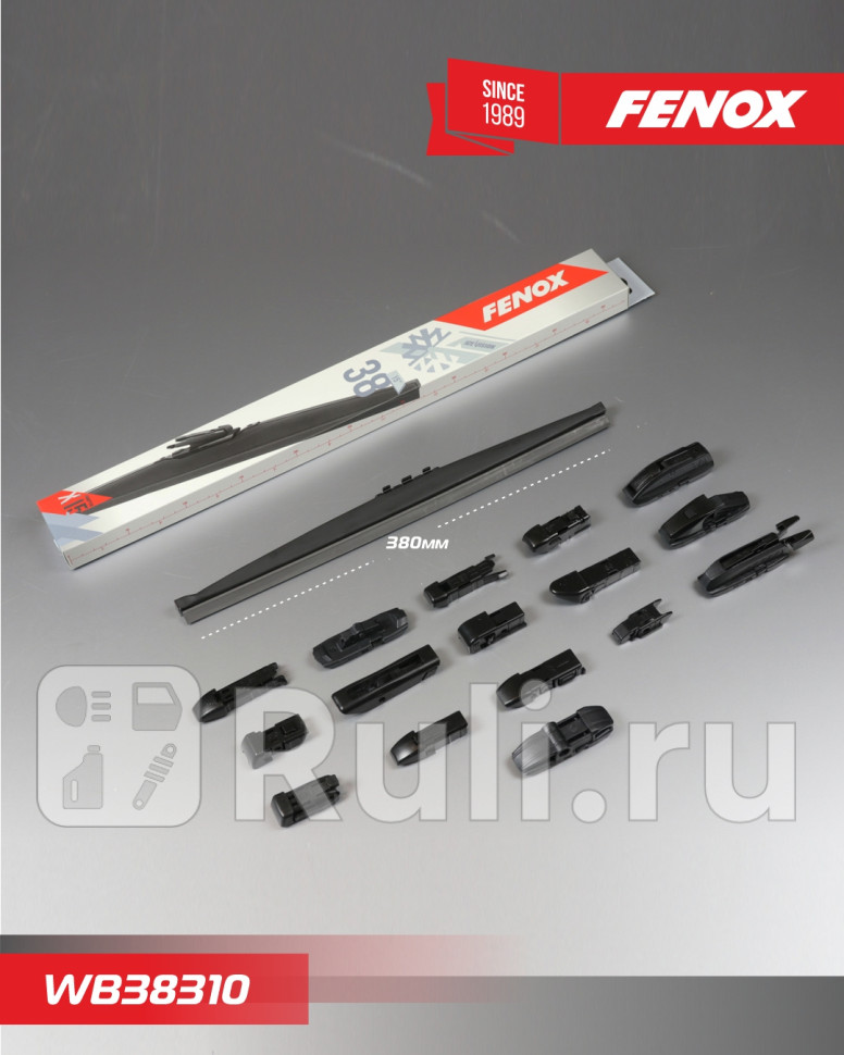Щетка стеклоочистителя 38 см 15 зимняя крепление 15 в 1 WB38310 FENOX WB38310 760₽