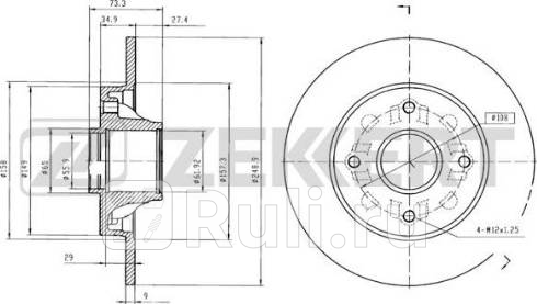 Диск тормозной Zekkert bs-5025bz 0₽