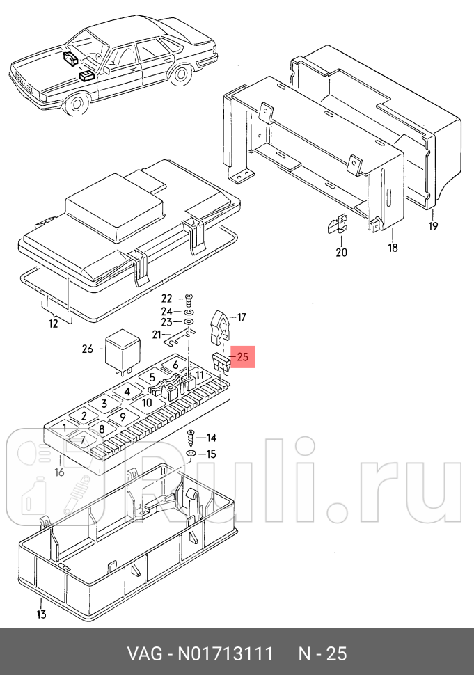 Предохранитель 10a VAG N01713111 100₽