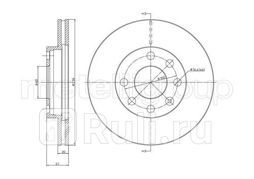 диск тормозной передний Opel AstraAsconaKadett 14-17D 82 Metelli 23-0096 0₽