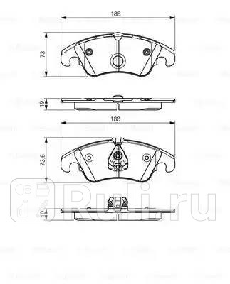 Колодки тормозные дисковые передние для Audi A4 B8 рестайлинг 2011-2015 BOSCH 0 986 495 110 2460₽