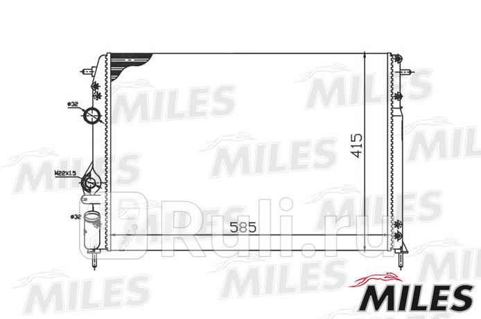 Радиатор renault megane 96-03 1416182019dti mt MILES acrm110 4800₽