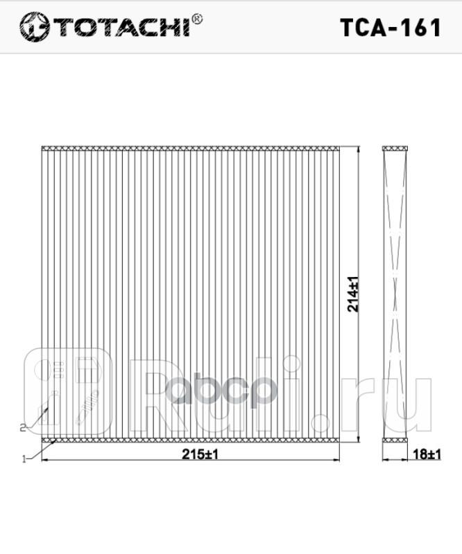 TOTACHI TCA-161 AC-102 87139-28010 MANN CU 2131 TOTACHI TCA161 490₽