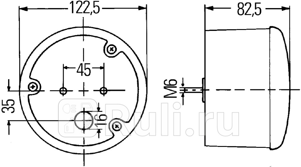 Фонарь задний противотуманный красный omn maz 203 Hella 2NE 964 169-021 0₽