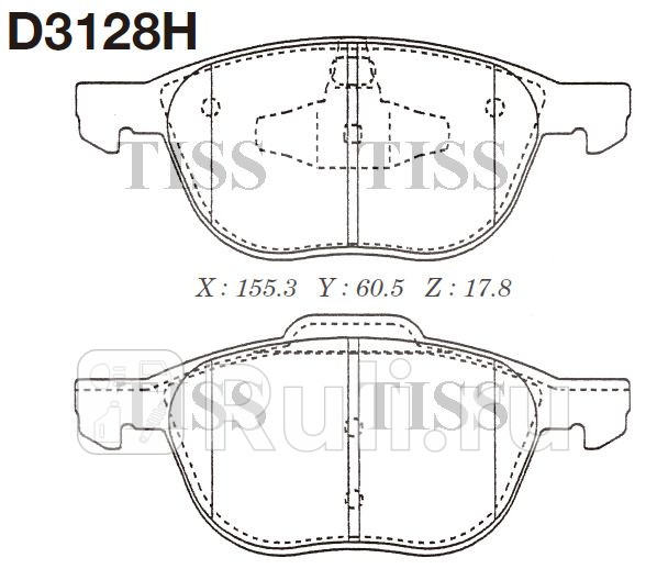 Колодки тормозные дисковые передние для Mazda 5 CW (2010-2015) MK KASHIYAMA D3128H