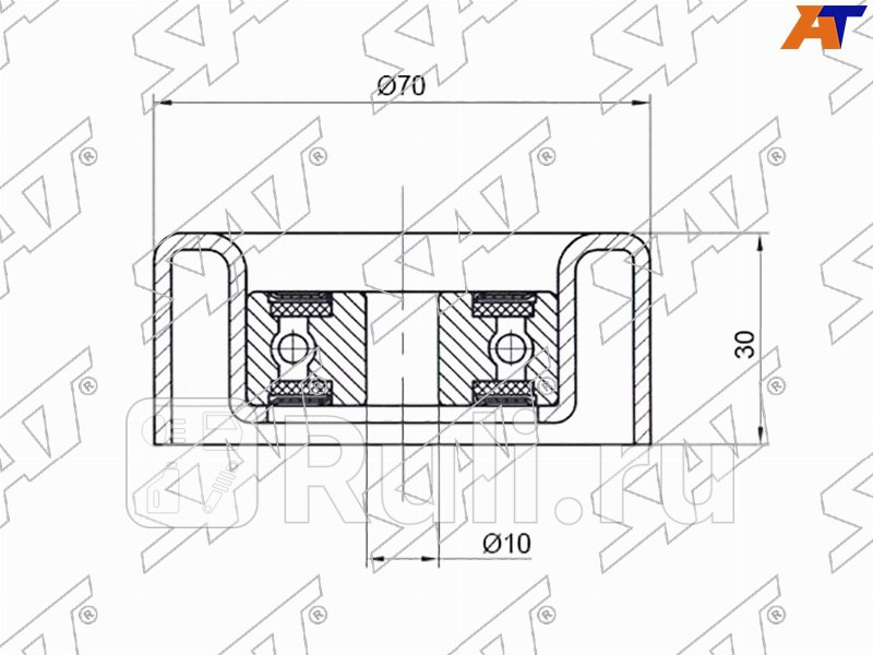 Ролик приводного ремня обводной CITROEN C4 MMC ASX LANCER OUTLANDER 022012- 18 20 SAT ST-1341A051 1340₽