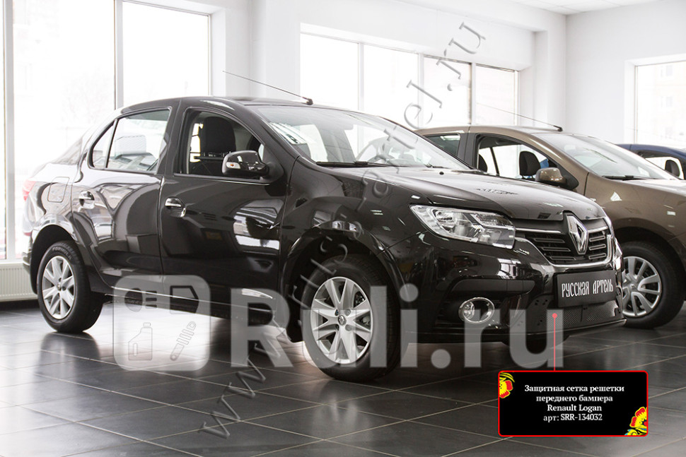 Сетка радиатора в бампер для Renault Logan 2 рестайлинг 2018-2021 Русская Артель SRR-134032 2830₽