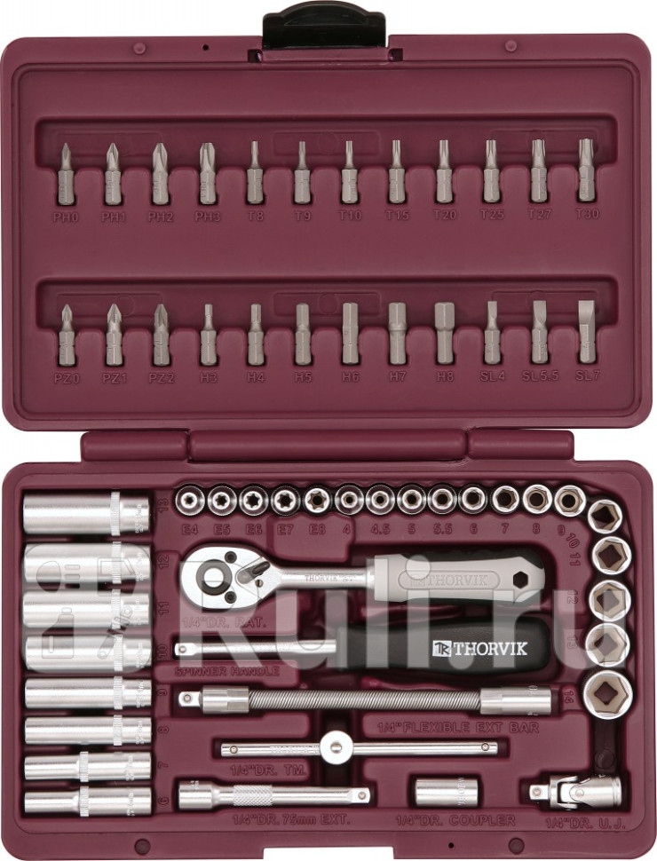 Набор инструмента 57 пр 14 6 гр Thorvik THORVIK UTS0057 3940₽