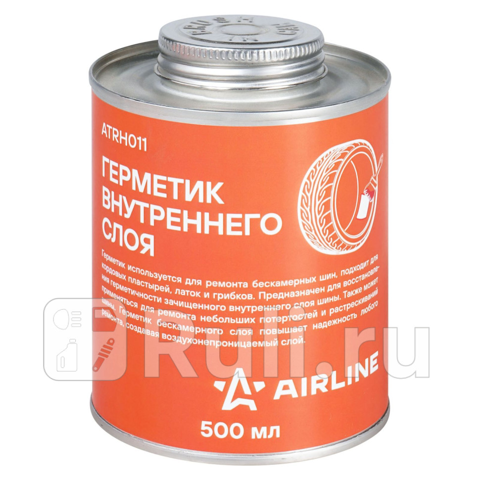 Герметик внутреннего слоя банка с кистью 500 мл ATRH011 AIRLINE ATRH011 1100₽