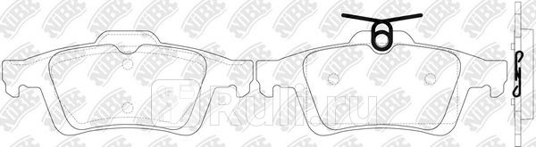Колодки тормозные дисковые задние для Opel Vectra C 2002-2008 NIBK PN2702 2690₽