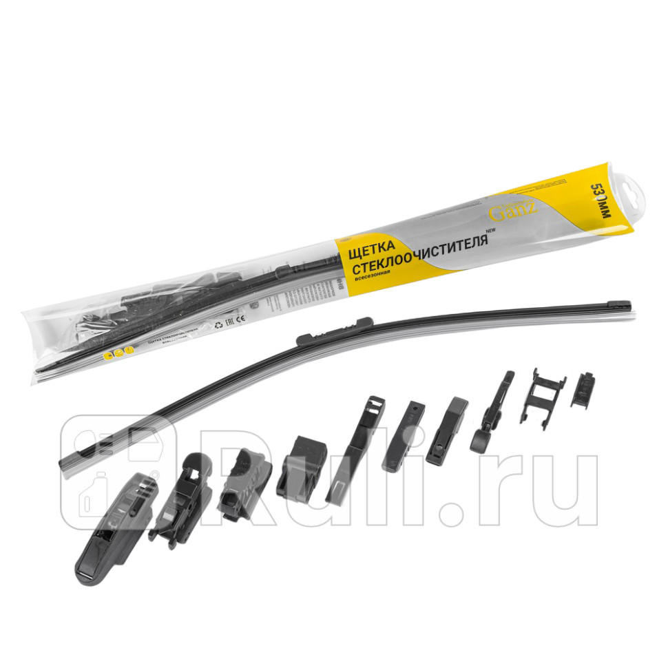 Щетка стеклоочистителя 530 мм бескаркасная 1 шт NEW GANZ GIS01034 840₽