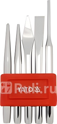 Набор зубил и пробойников 5 пр зубило 12x130 мм 55x130 мм выколотка 38x150 мм керн 38х120 мм YATO YT-4695 890₽