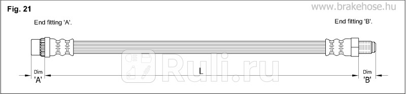 Шланг тормозной передний FT2798 KK FT2798 380₽