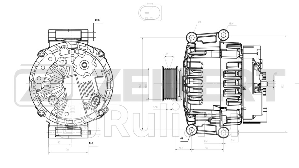 Генератор Lada Vesta GFL_ GFK_ 16- X-Ray GAB_ 16- Zekkert ge-1022 22630₽