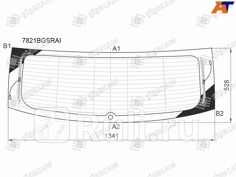 Стекло заднее для Skoda Karoq (2017-2021) SISECAM 7821BGSRAI