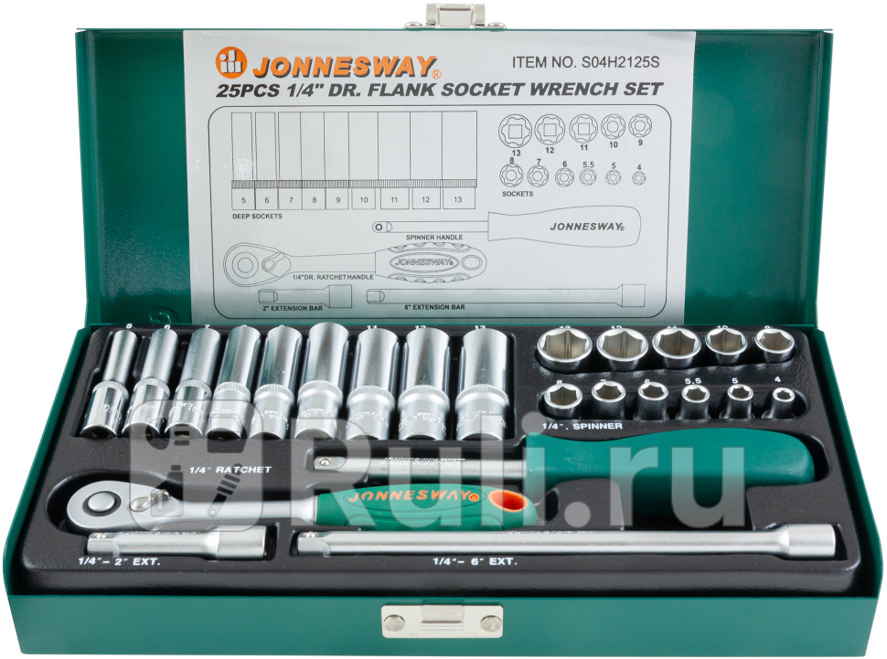 Набор инструмента 14DR 25пр JONNESWAY S04H2125S 6110₽