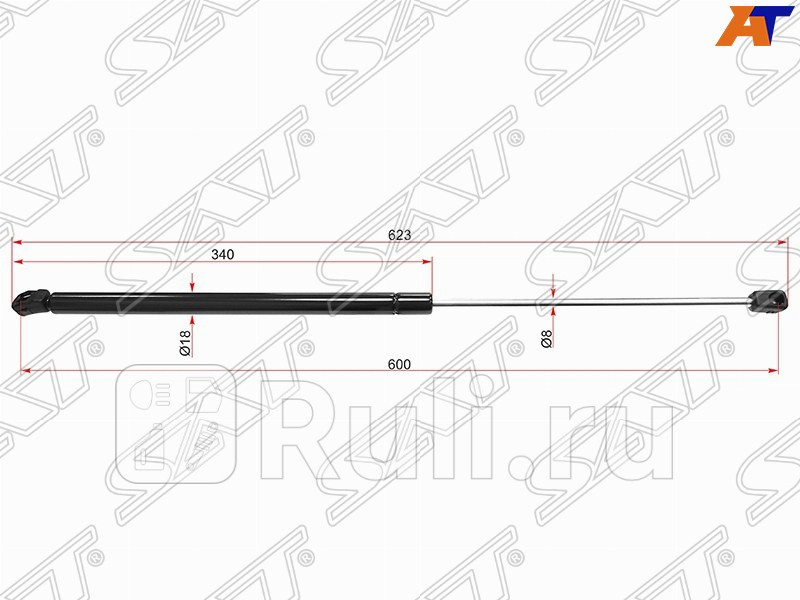 Амортизатор крышки багажника 1 шт для Opel Corsa D 2006-2011 SAT ST-13182537 960₽
