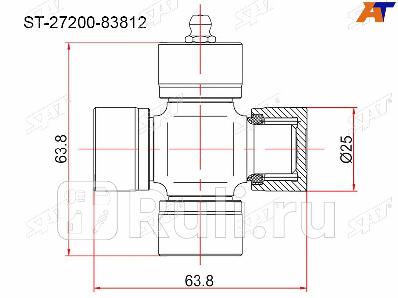 Крестовина SUZUKI GRAND VITARA 98-06VITARA 89-98 SAT ST-27200-83812 710₽