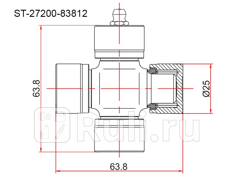 Крестовина SUZUKI GRAND VITARA 98-06VITARA 89-98 SAT ST-27200-83812 530₽